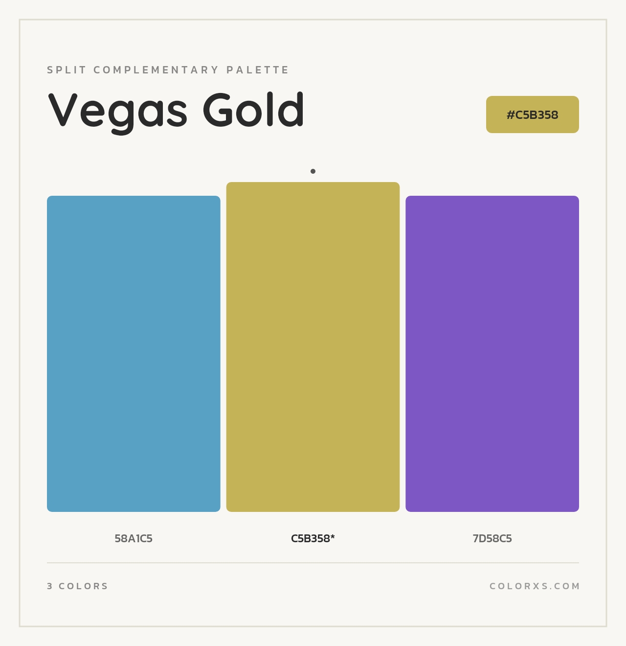 Vegas Gold - Split-Complementary Color Palette