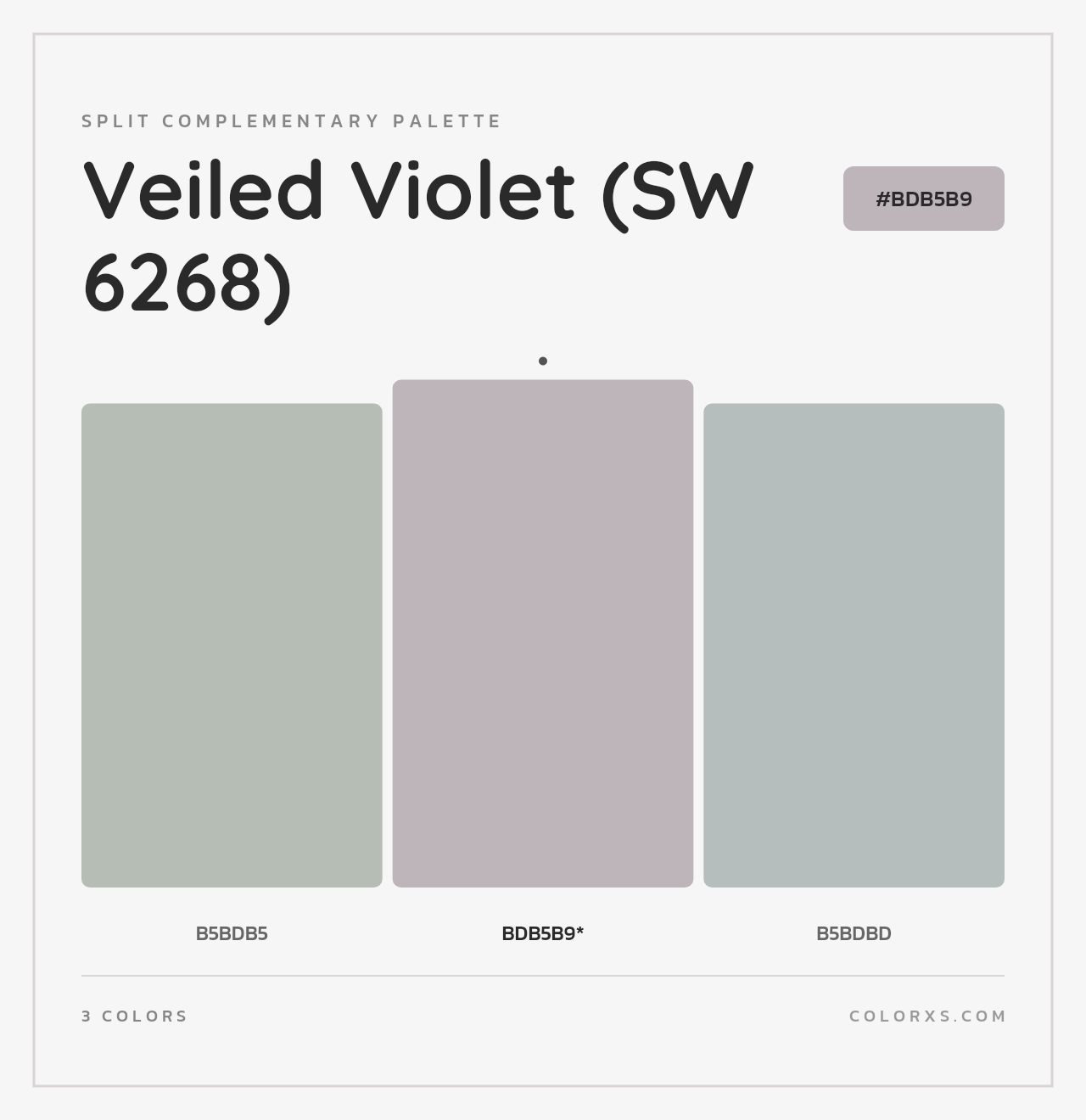 Veiled Violet (SW 6268) - Split-Complementary Color Palette