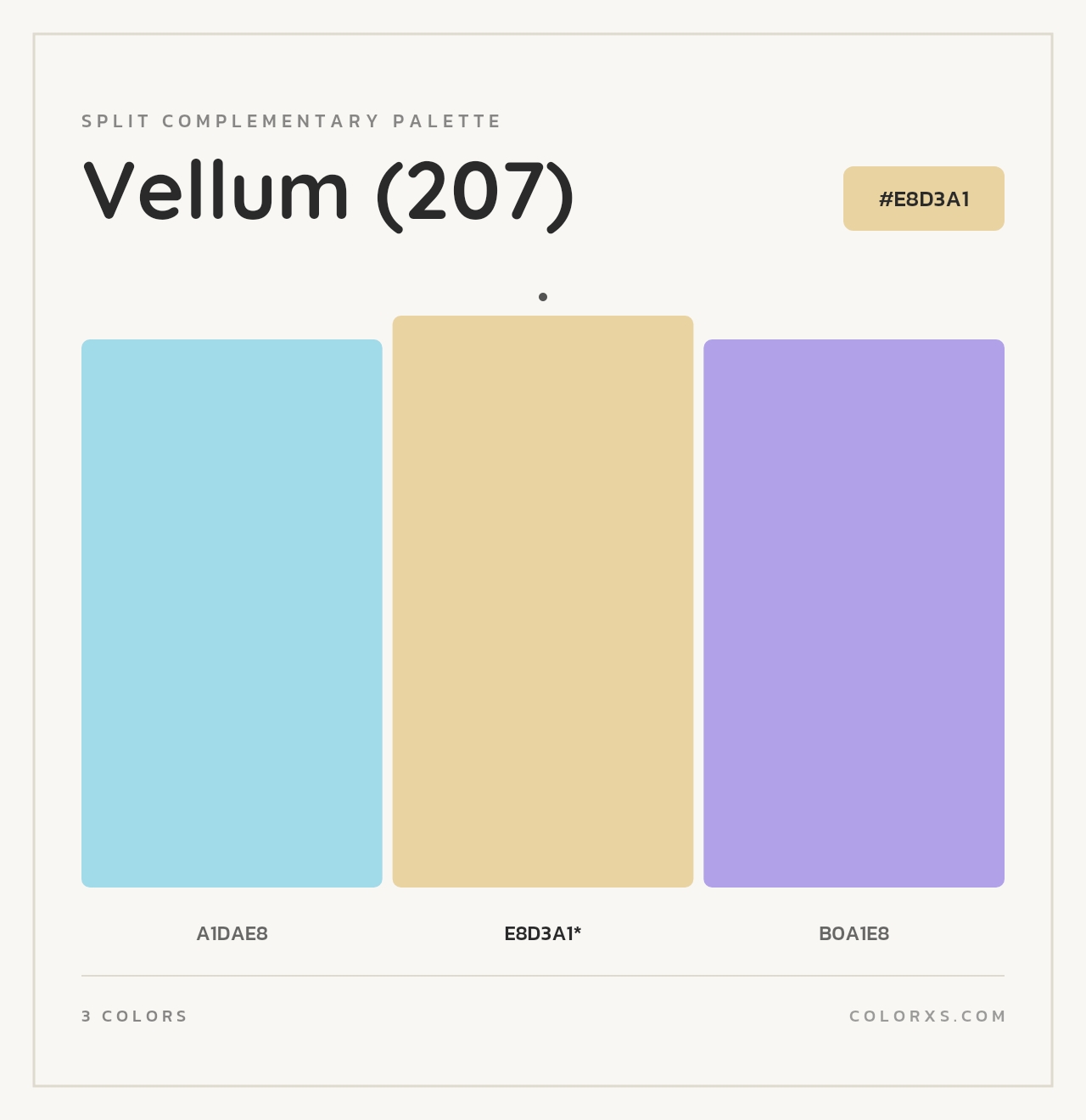 Vellum (207) - Split-Complementary Color Palette