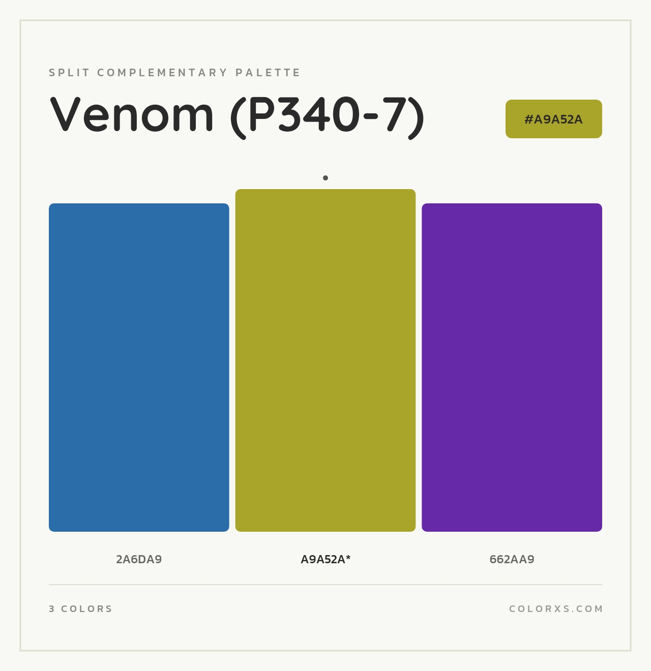 Venom (P340-7) - Split-Complementary Color Palette