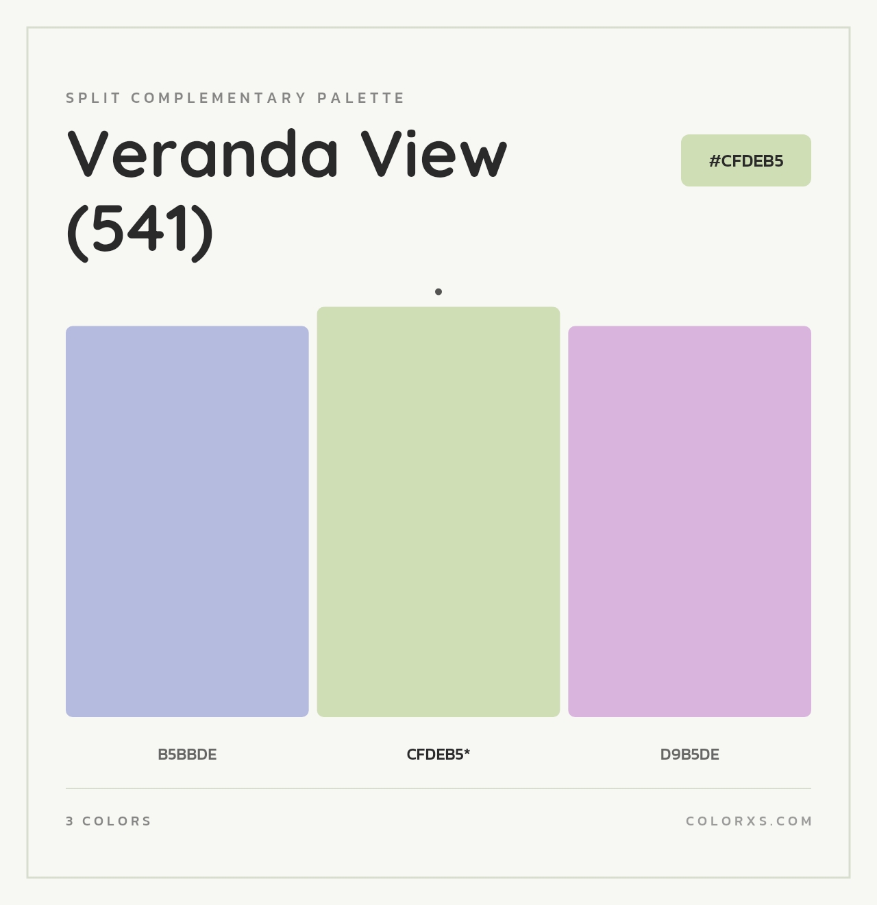 Veranda View (541) - Split-Complementary Color Palette