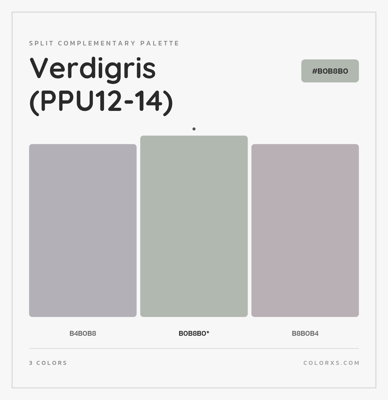 Verdigris (PPU12-14) - Split-Complementary Color Palette