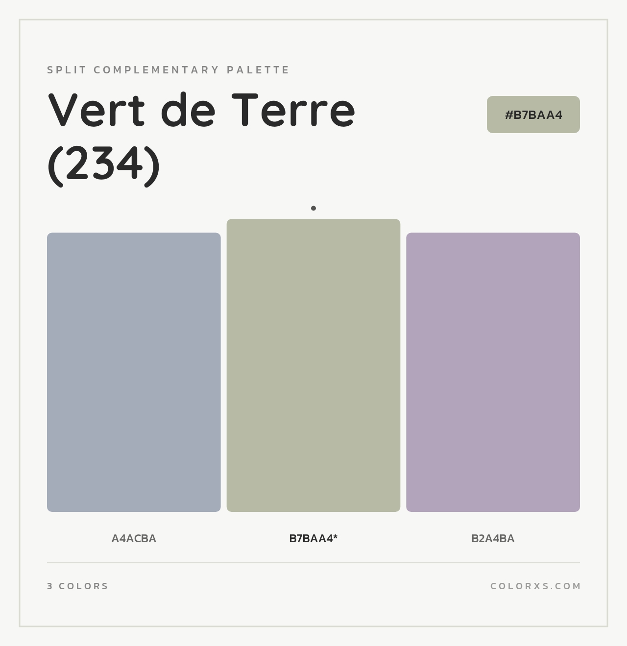Vert de Terre (234) - Split-Complementary Color Palette