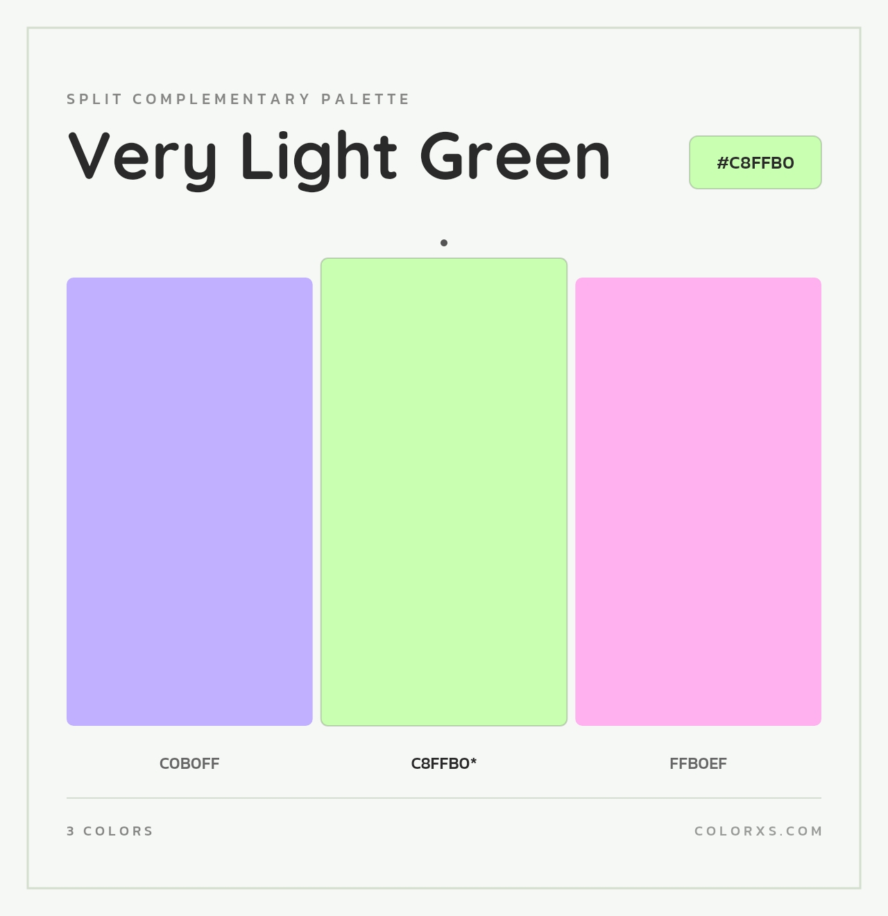 Very Light Green - Split-Complementary Color Palette