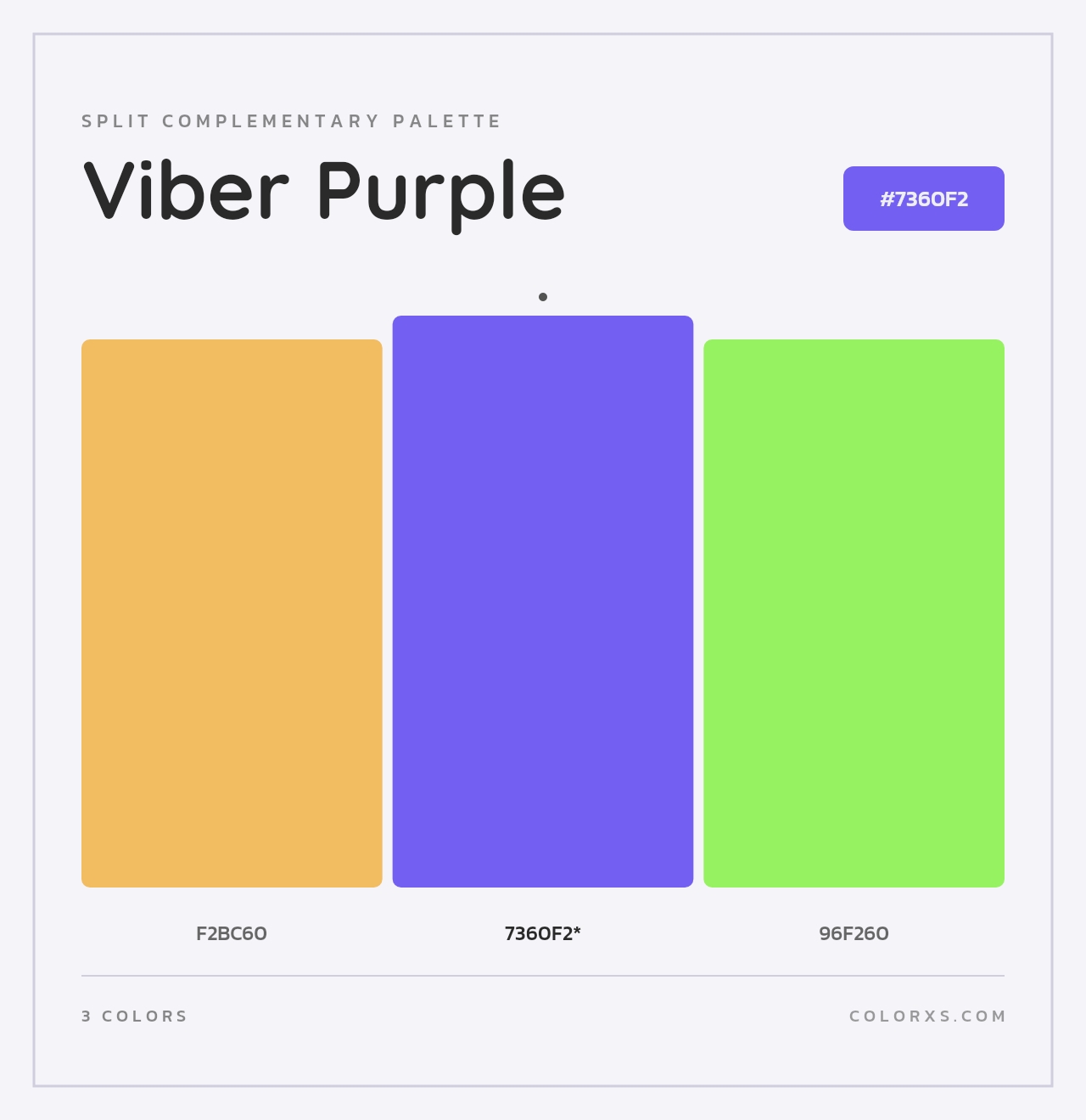 Viber Purple - Split-Complementary Color Palette