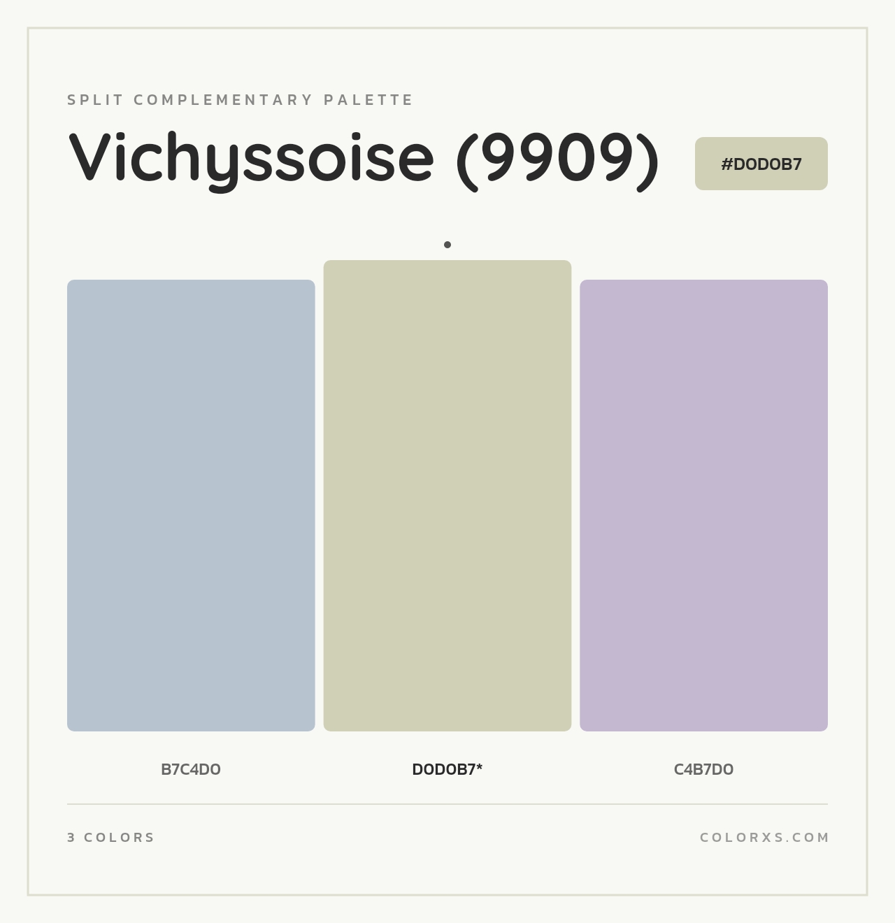 Vichyssoise (9909) - Split-Complementary Color Palette