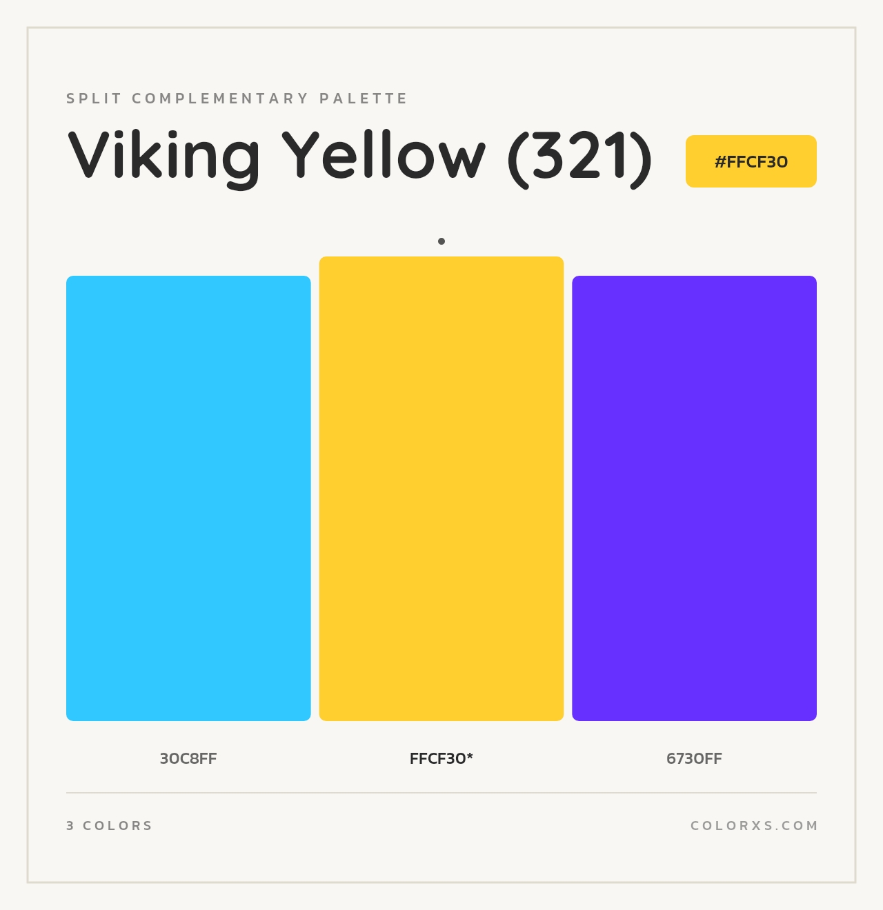 Viking Yellow (321) - Split-Complementary Color Palette