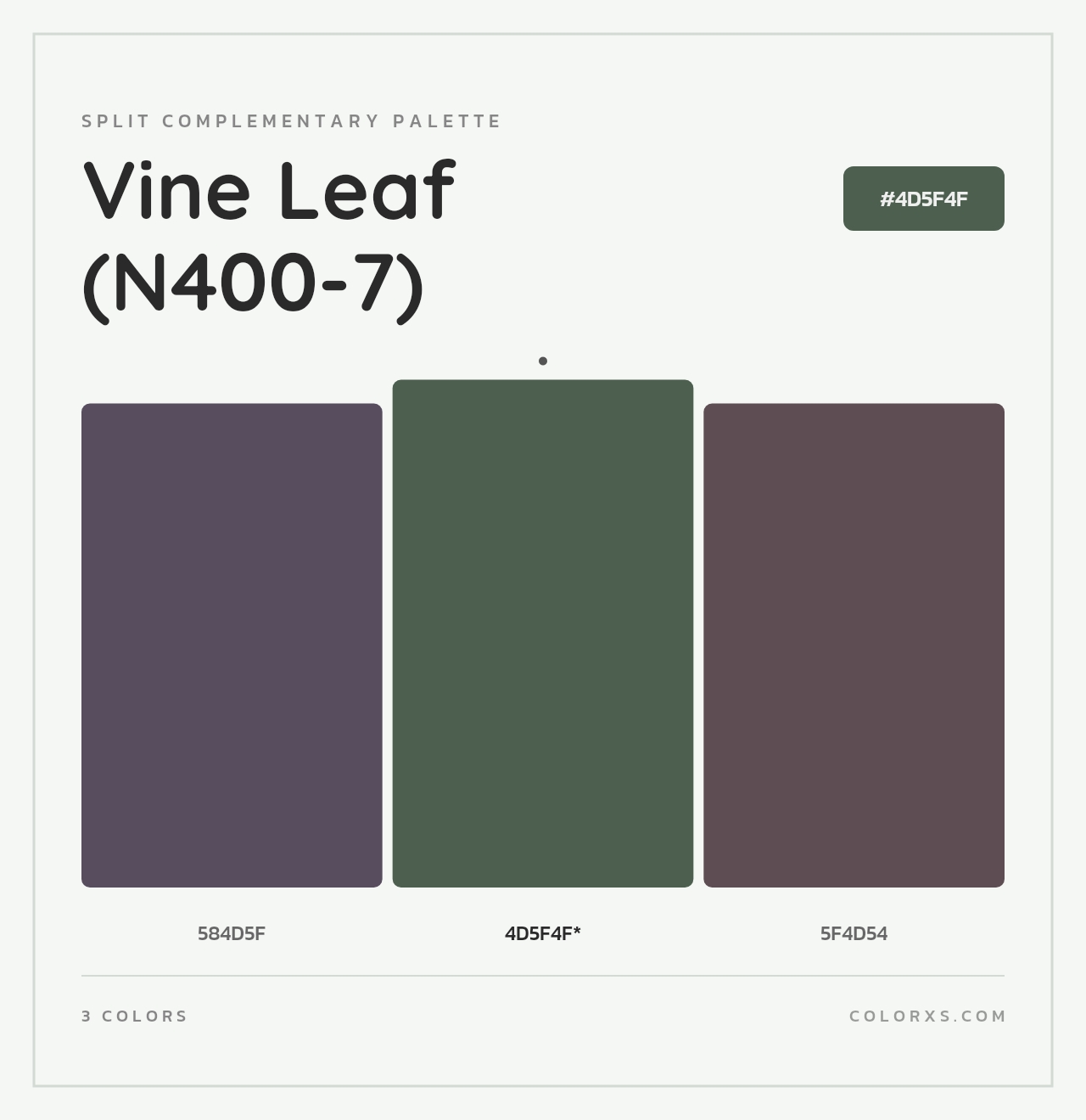 Vine Leaf (N400-7) - Split-Complementary Color Palette