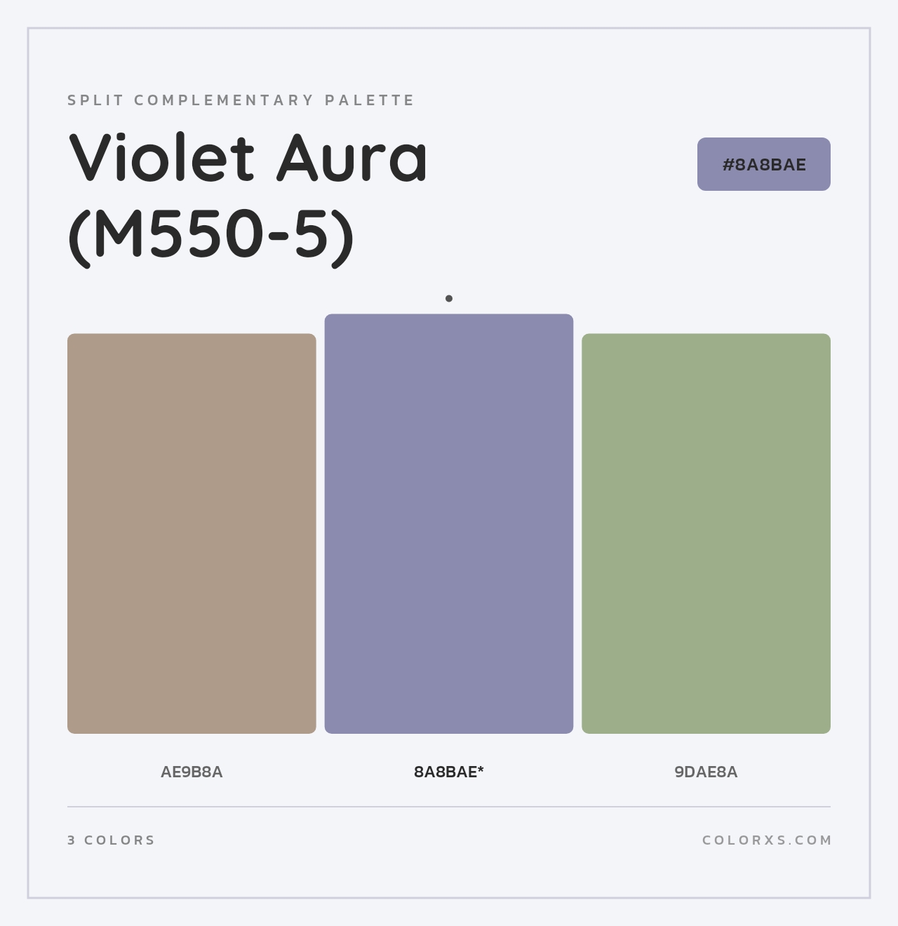 Violet Aura (M550-5) - Split-Complementary Color Palette