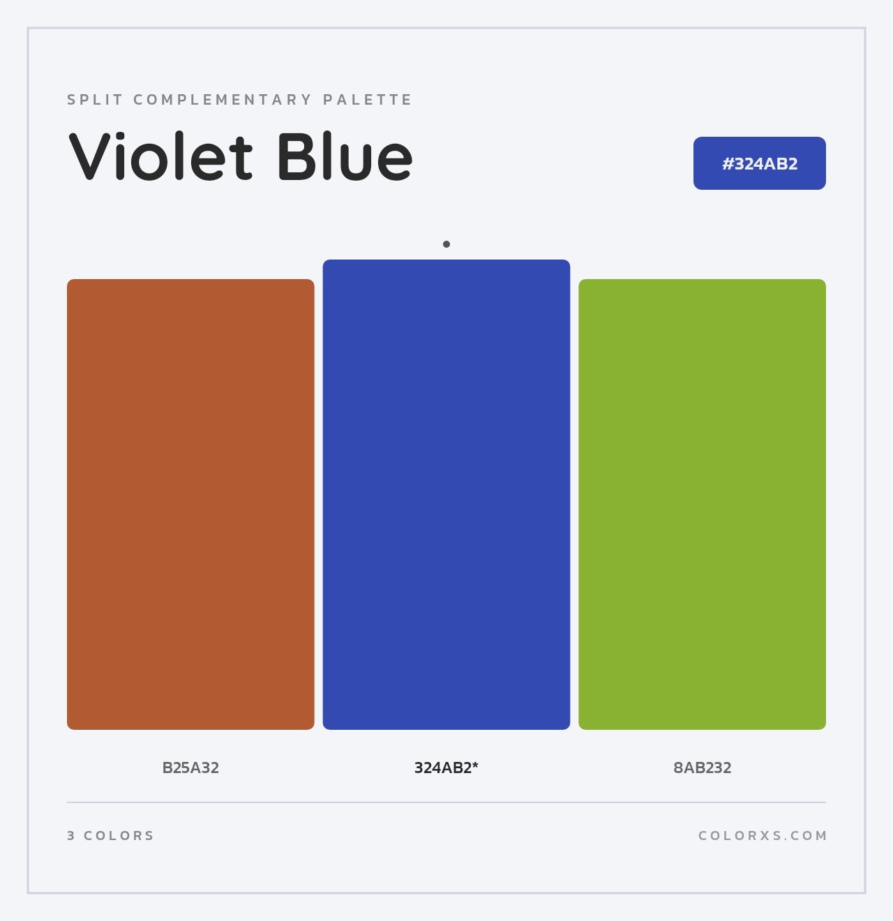 Violet Blue - Split-Complementary Color Palette