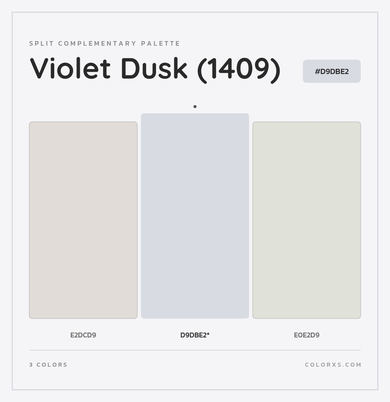 Violet Dusk (1409) - Split-Complementary Color Palette