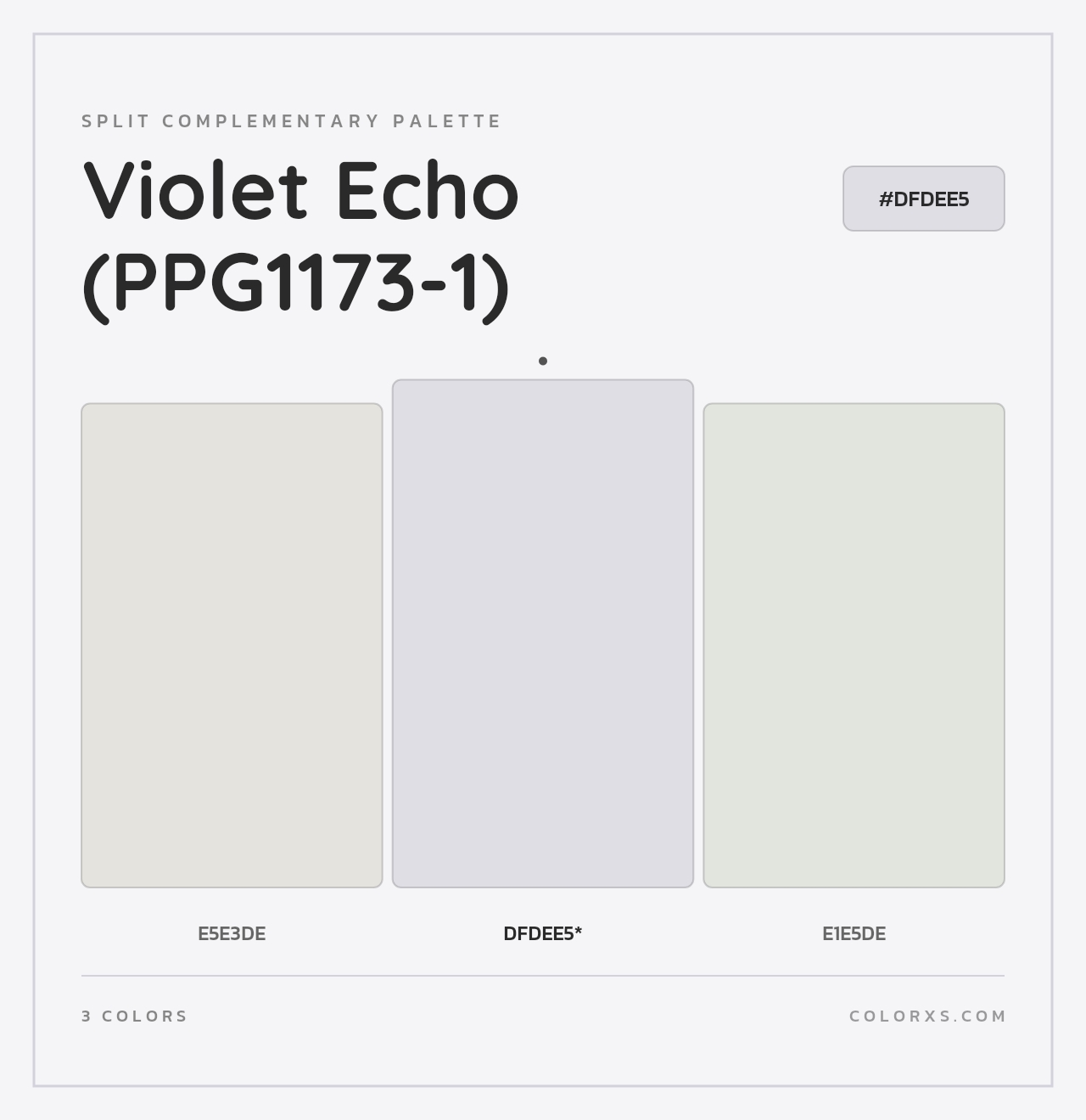 Violet Echo (PPG1173-1) - Split-Complementary Color Palette