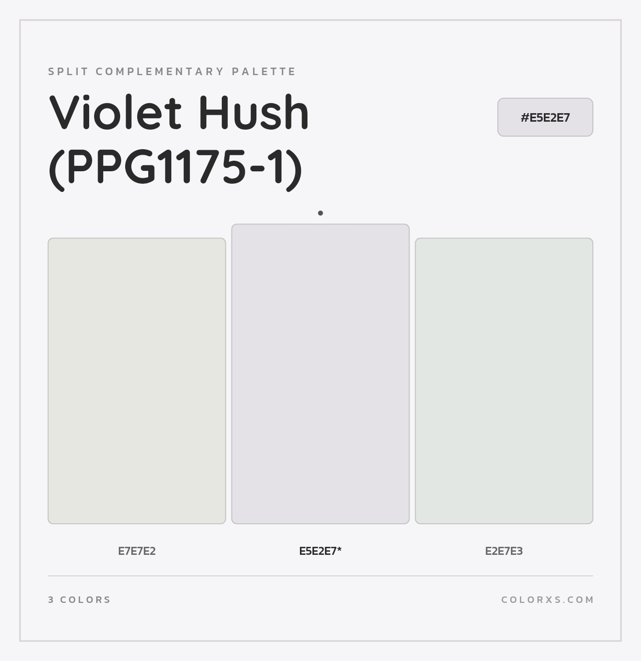 Violet Hush (PPG1175-1) - Split-Complementary Color Palette