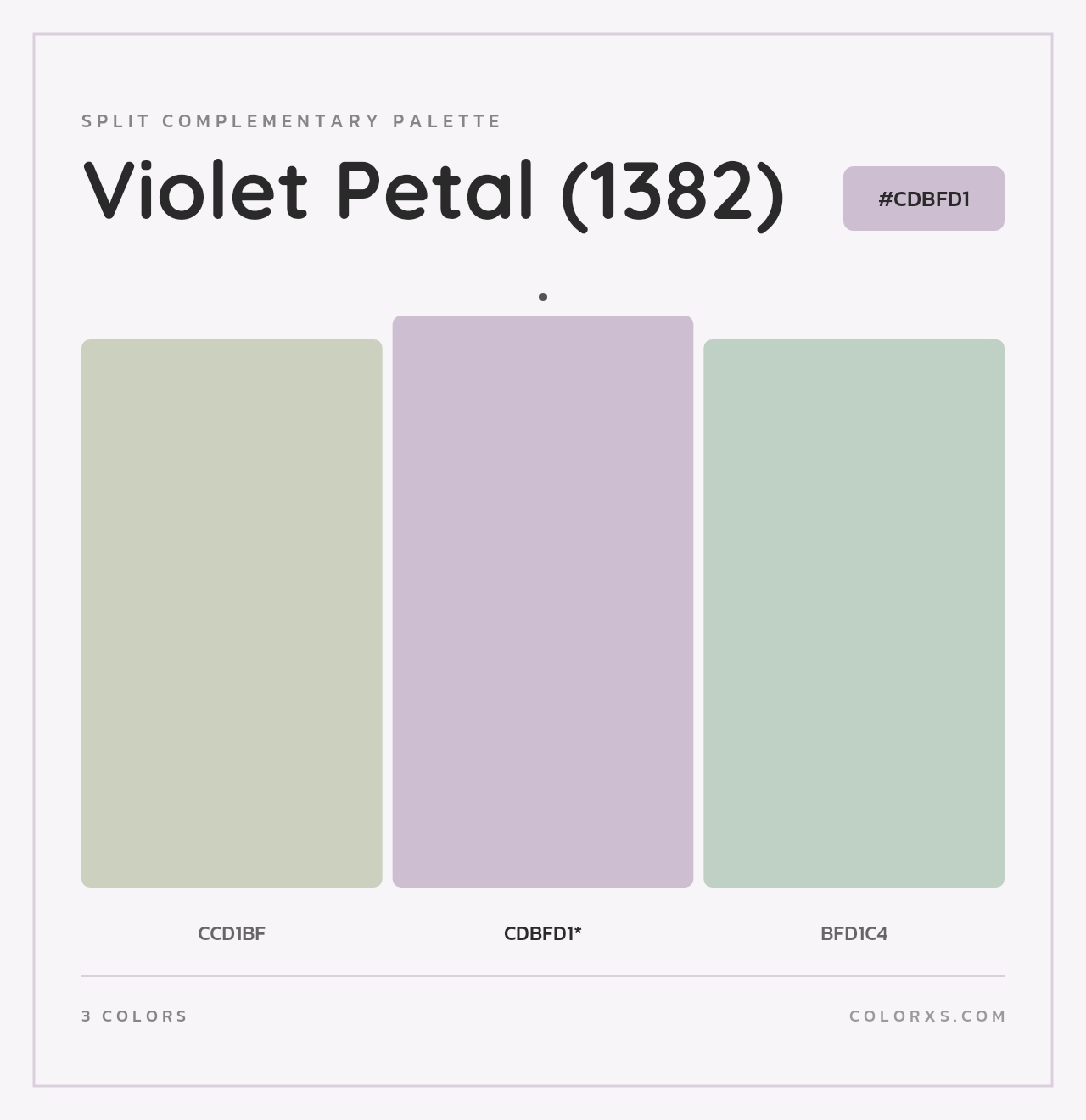 Violet Petal (1382) - Split-Complementary Color Palette