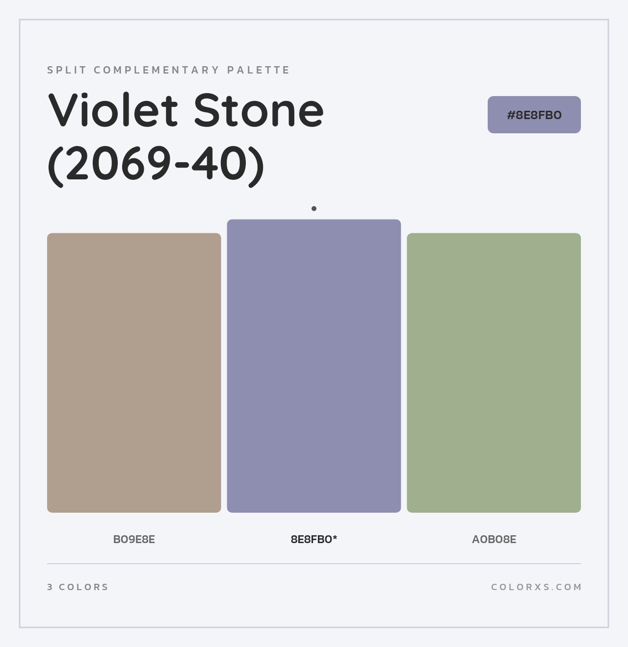 Violet Stone (2069-40) - Split-Complementary Color Palette