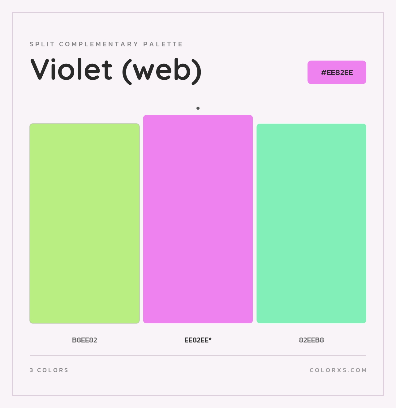 Violet (web) - Split-Complementary Color Palette