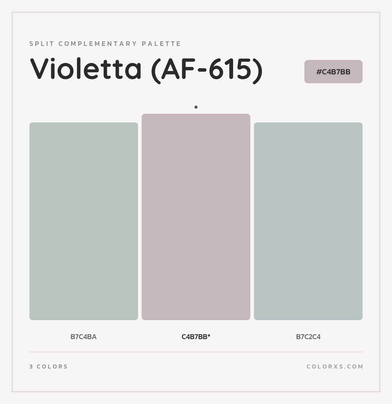 Violetta (AF-615) - Split-Complementary Color Palette