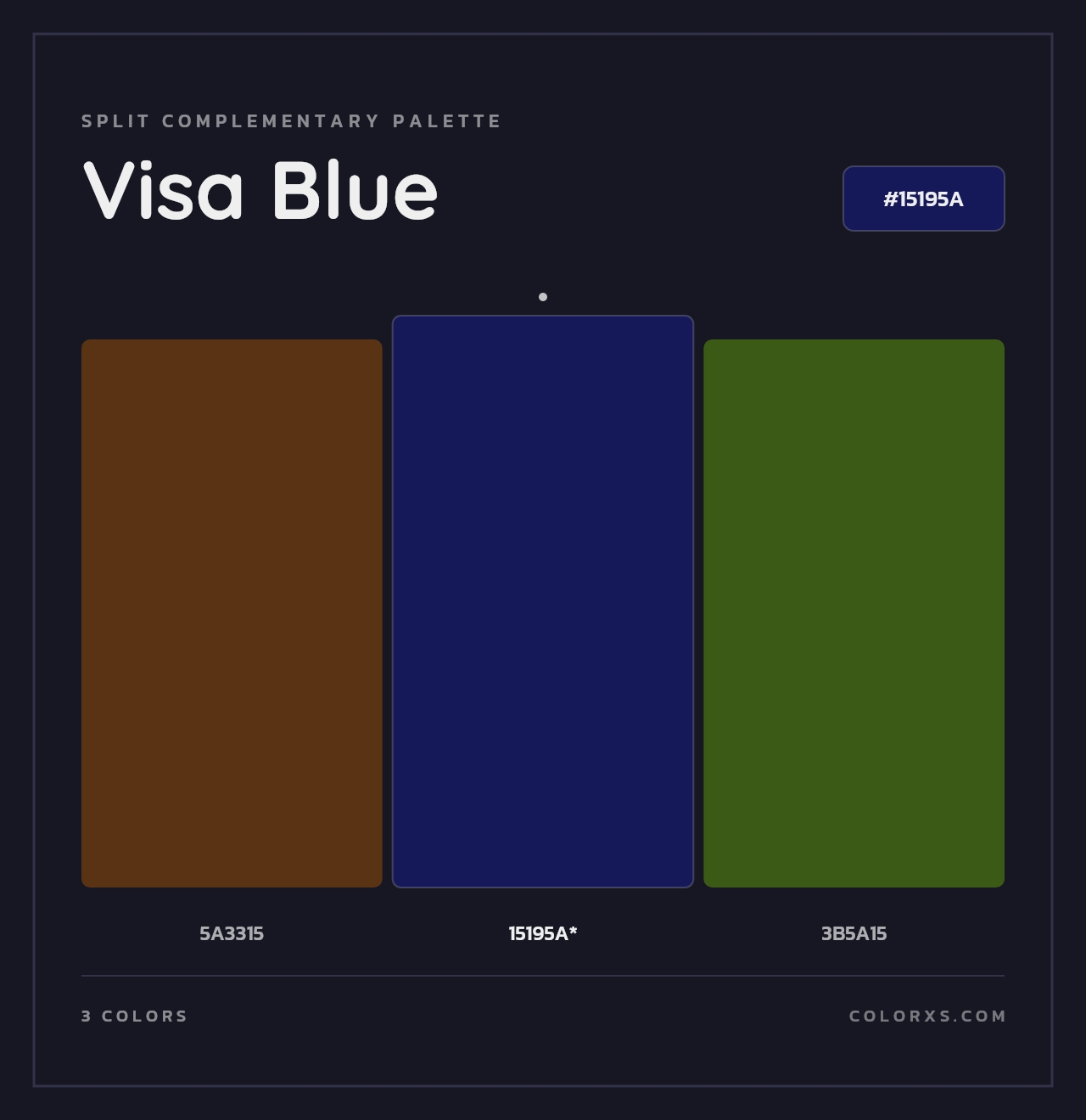 Visa Blue - Split-Complementary Color Palette