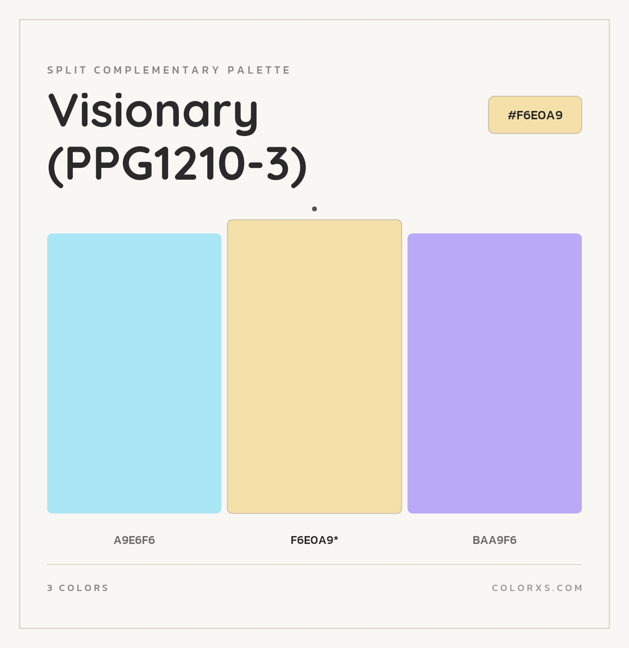 Visionary (PPG1210-3) - Split-Complementary Color Palette