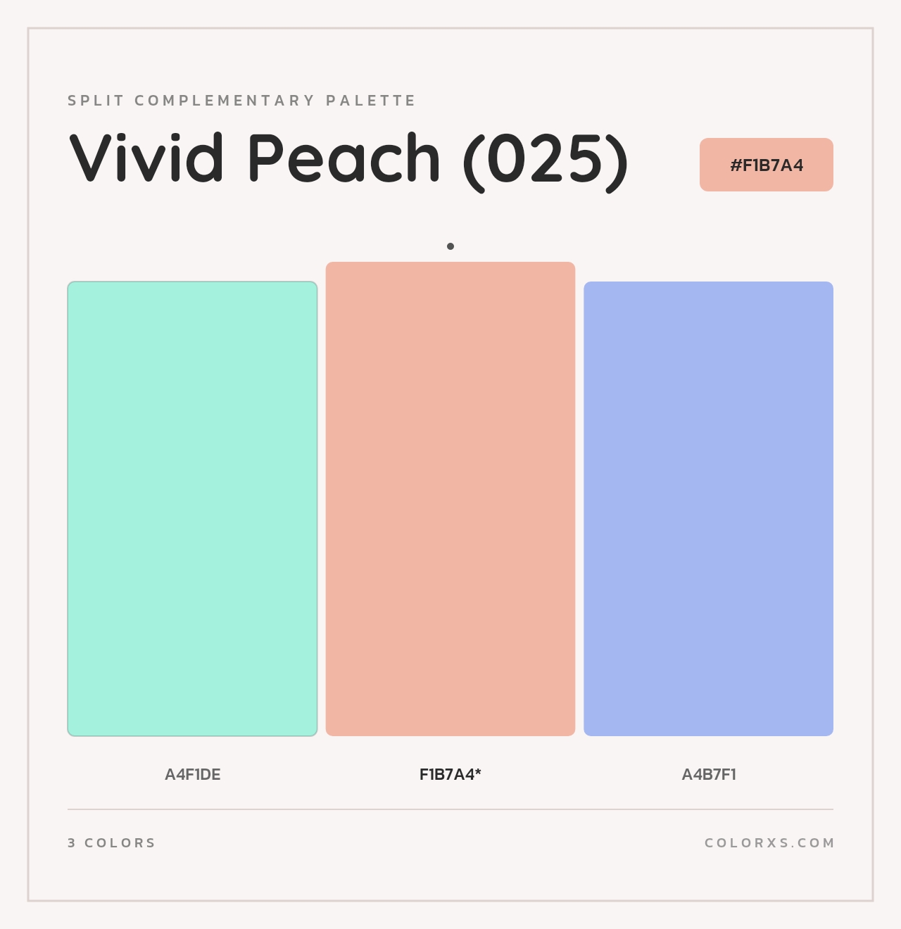 Vivid Peach (025) - Split-Complementary Color Palette