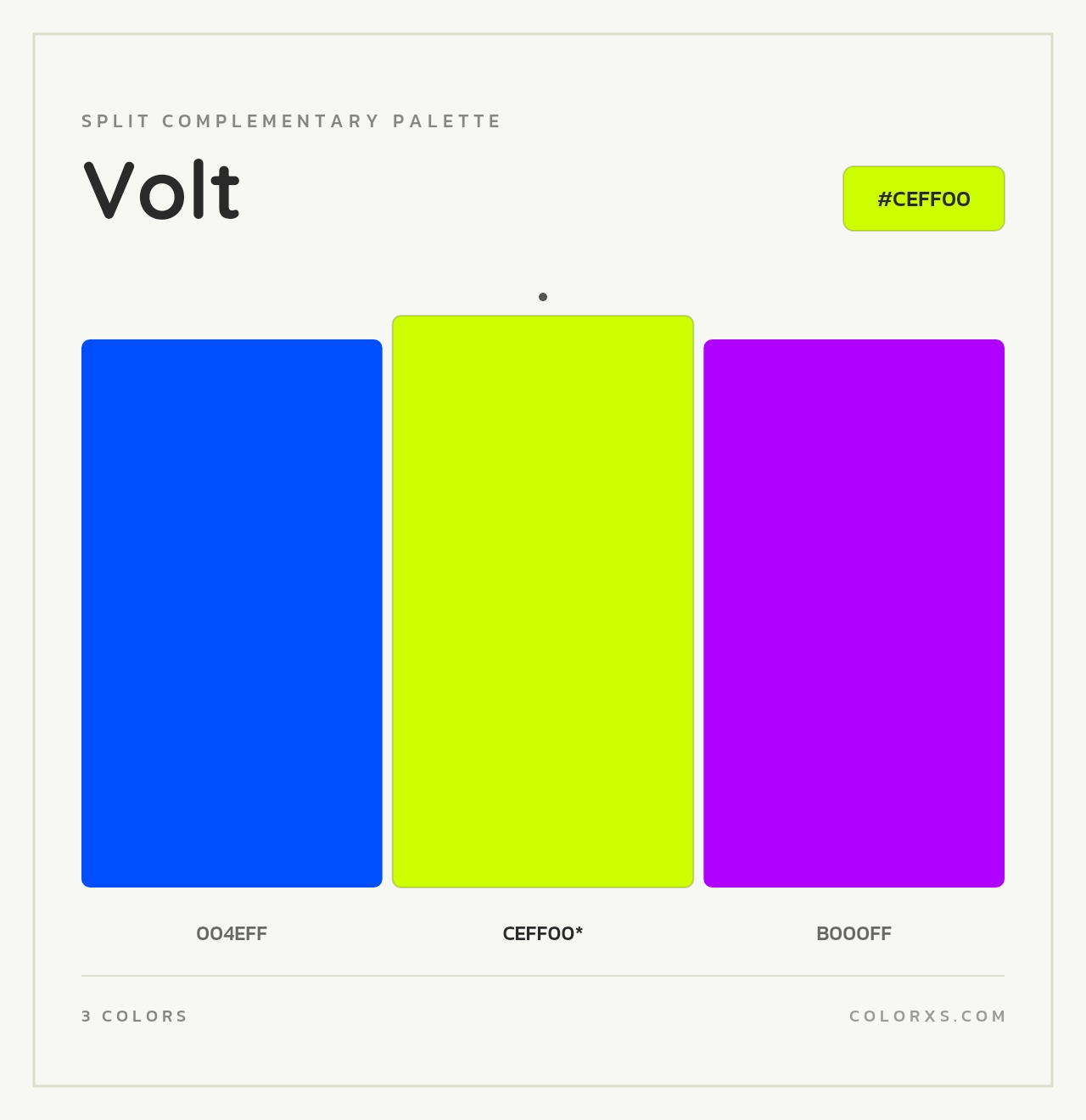 Volt - Split-Complementary Color Palette