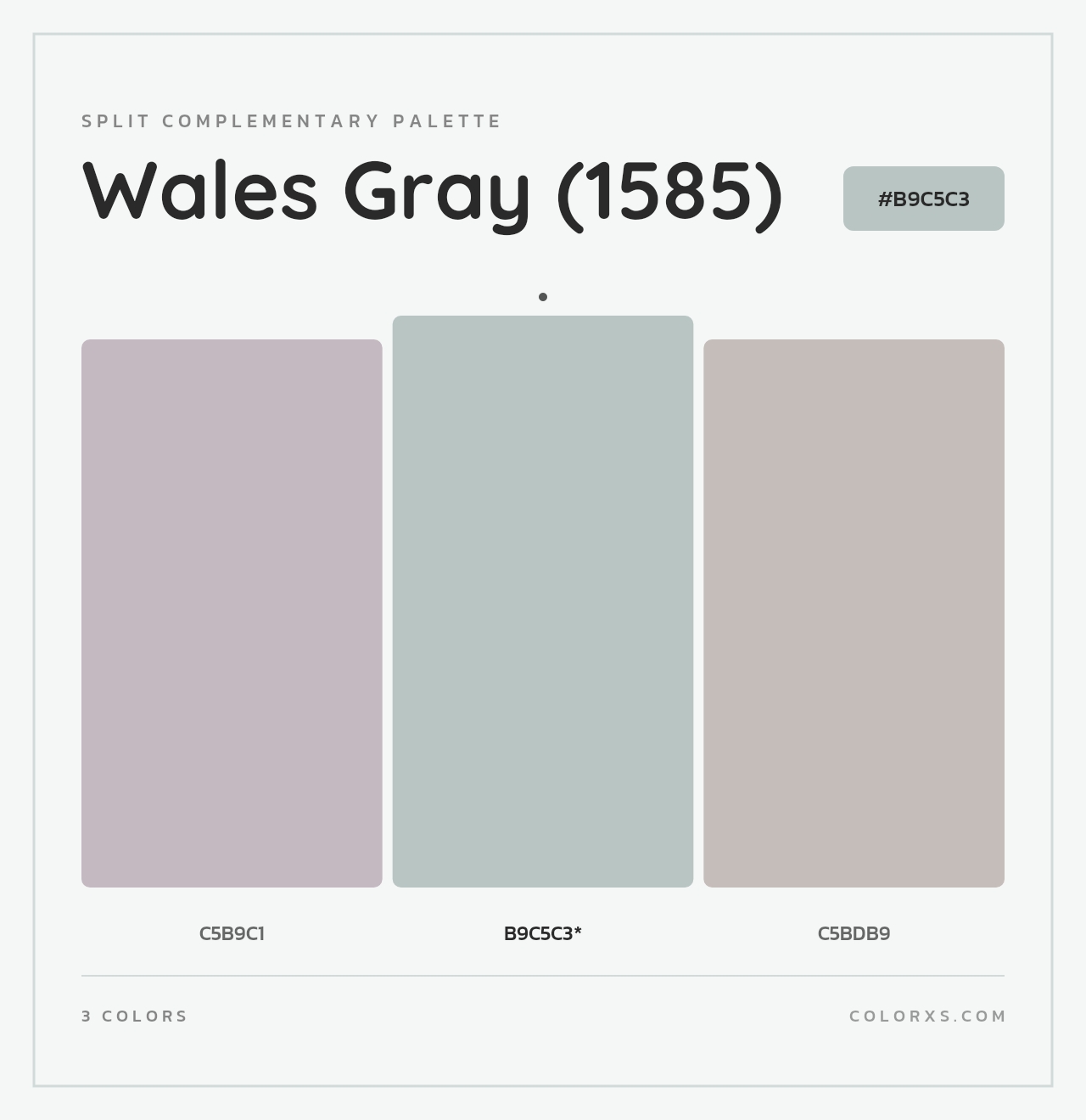 Wales Gray (1585) - Split-Complementary Color Palette