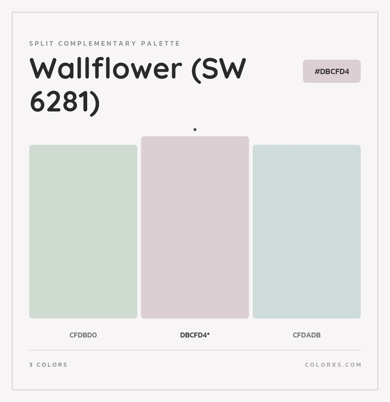 Wallflower (SW 6281) - Split-Complementary Color Palette