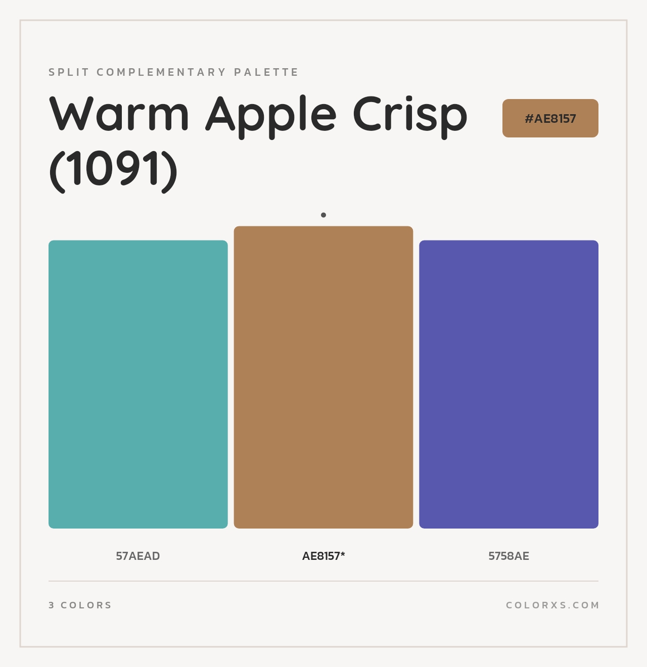 Warm Apple Crisp (1091) - Split-Complementary Color Palette