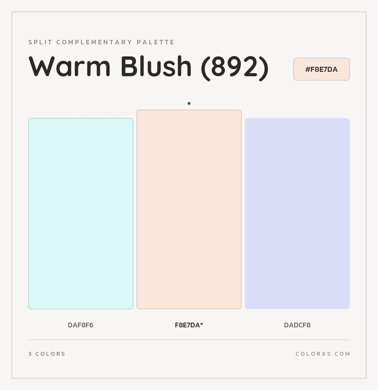 Warm Blush (892) - Split-Complementary Color Palette