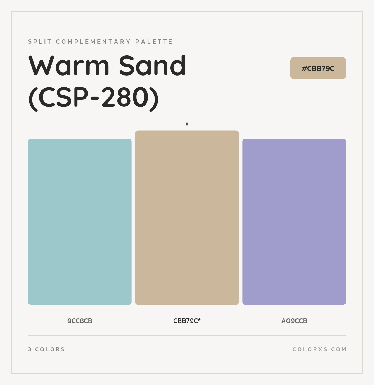 Warm Sand (CSP-280) - Split-Complementary Color Palette