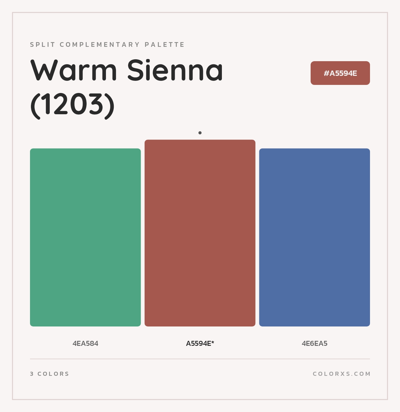 Warm Sienna (1203) - Split-Complementary Color Palette