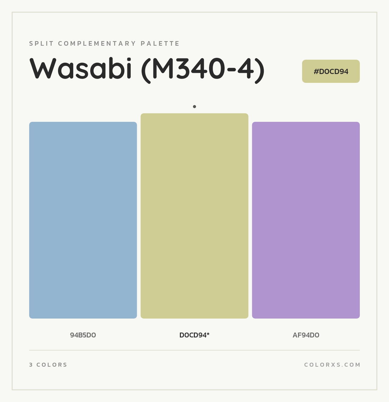 Wasabi (M340-4) - Split-Complementary Color Palette