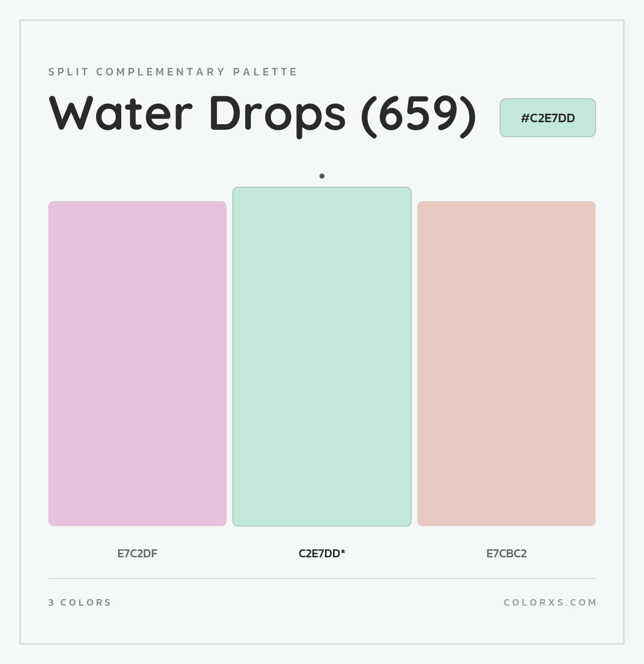 Water Drops (659) - Split-Complementary Color Palette