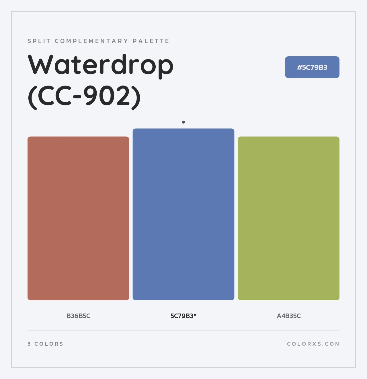 Waterdrop (CC-902) - Split-Complementary Color Palette