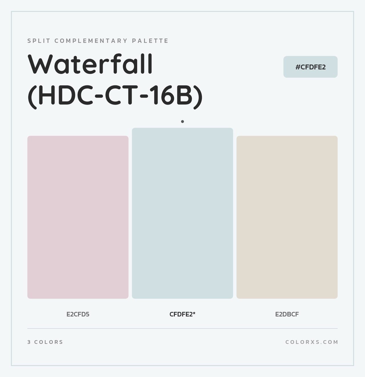 Waterfall (HDC-CT-16B) - Split-Complementary Color Palette