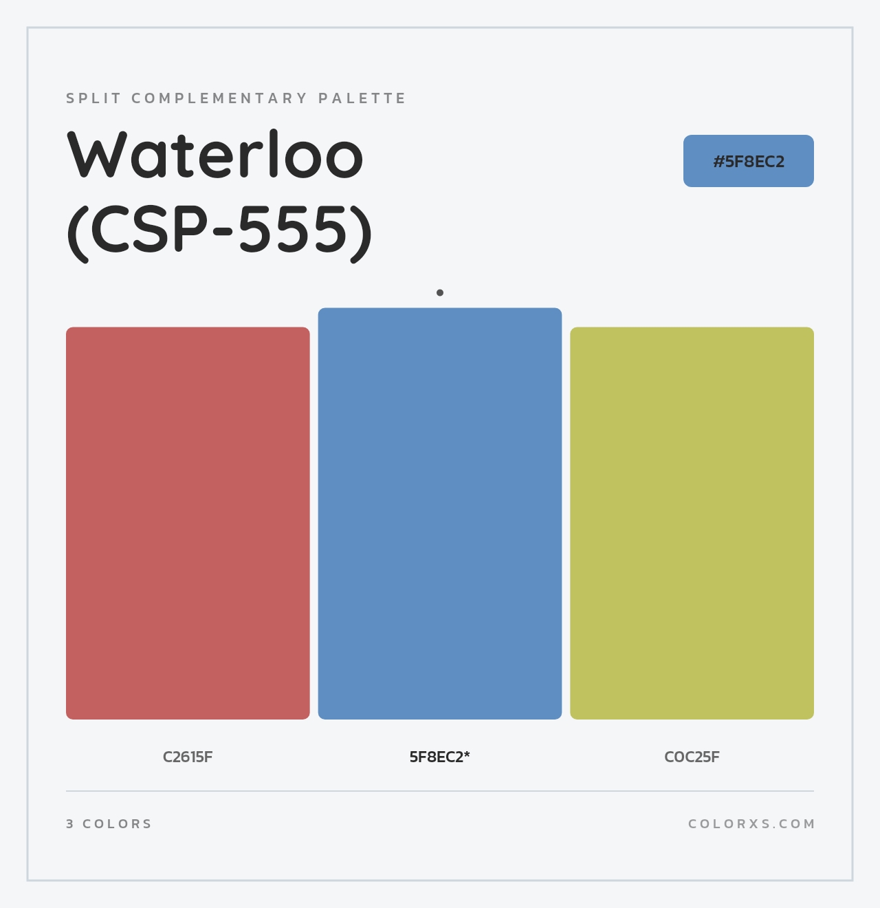 Waterloo (CSP-555) - Split-Complementary Color Palette