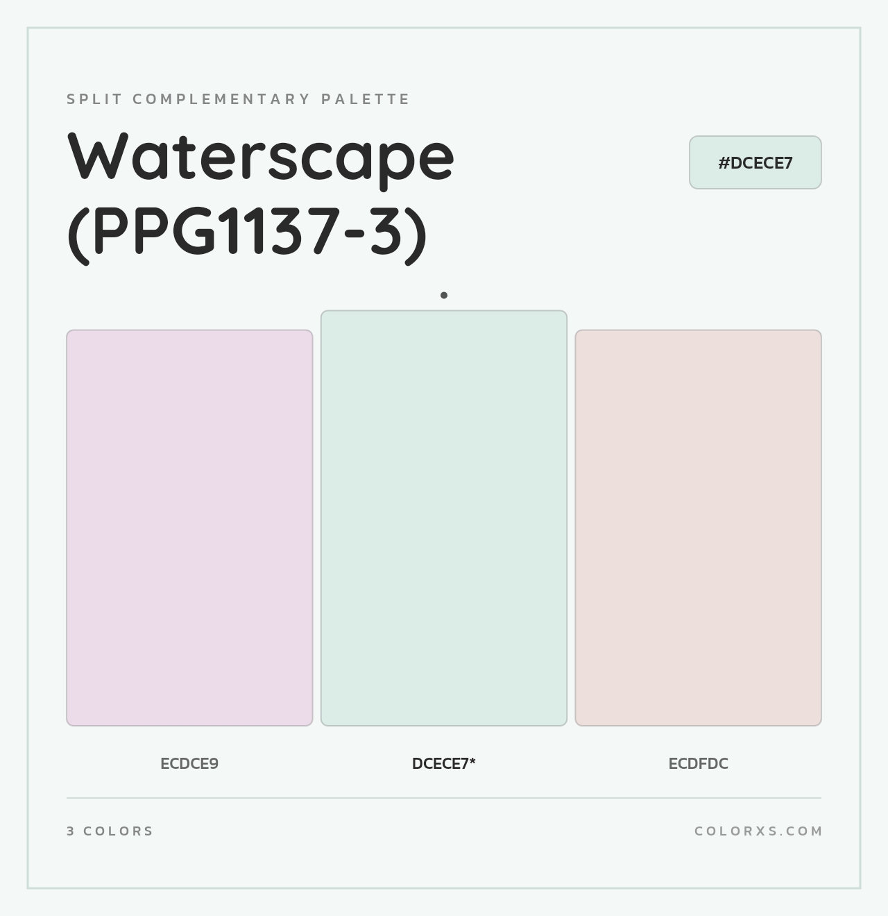 Waterscape (PPG1137-3) - Split-Complementary Color Palette