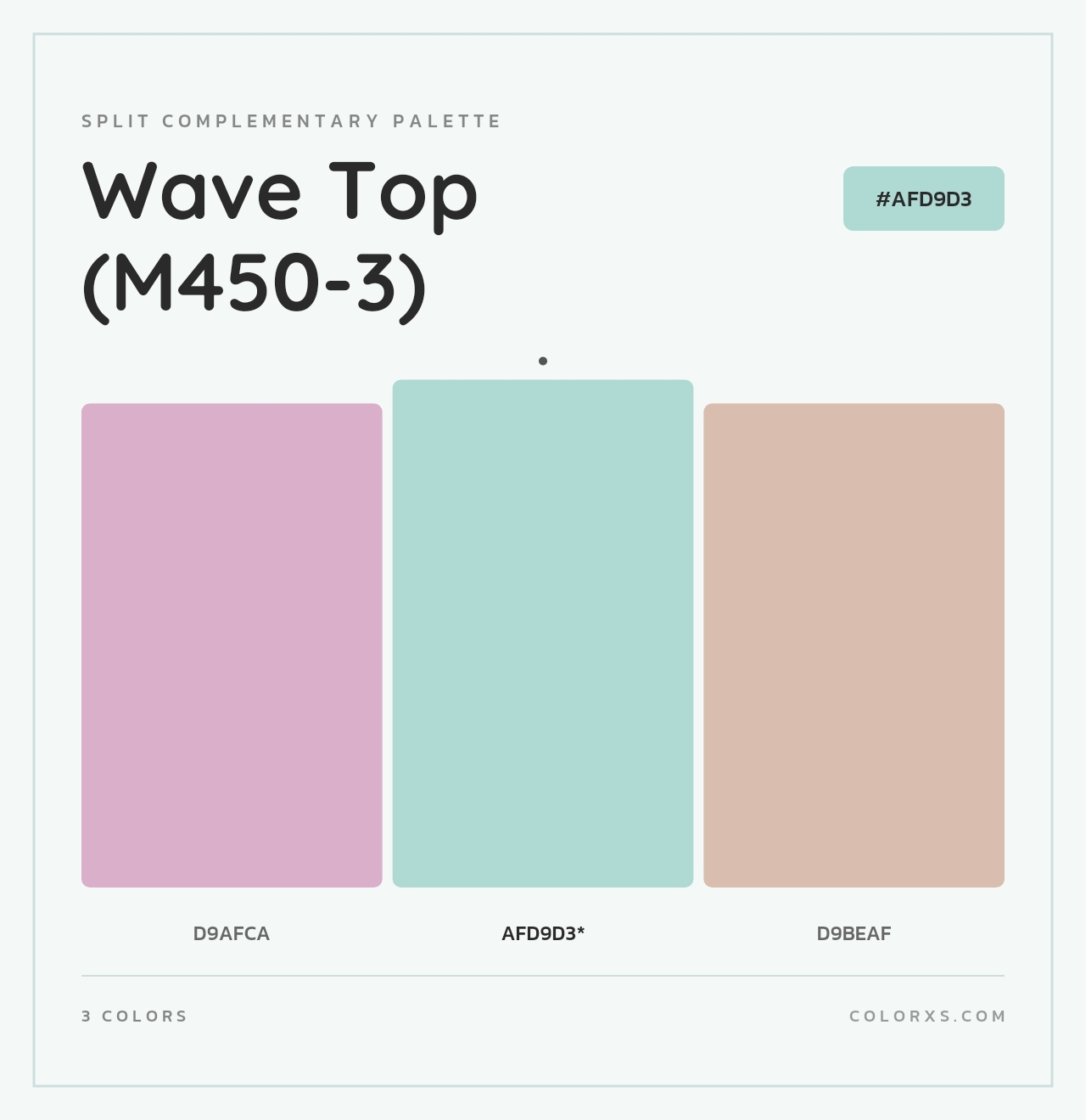 Wave Top (M450-3) - Split-Complementary Color Palette