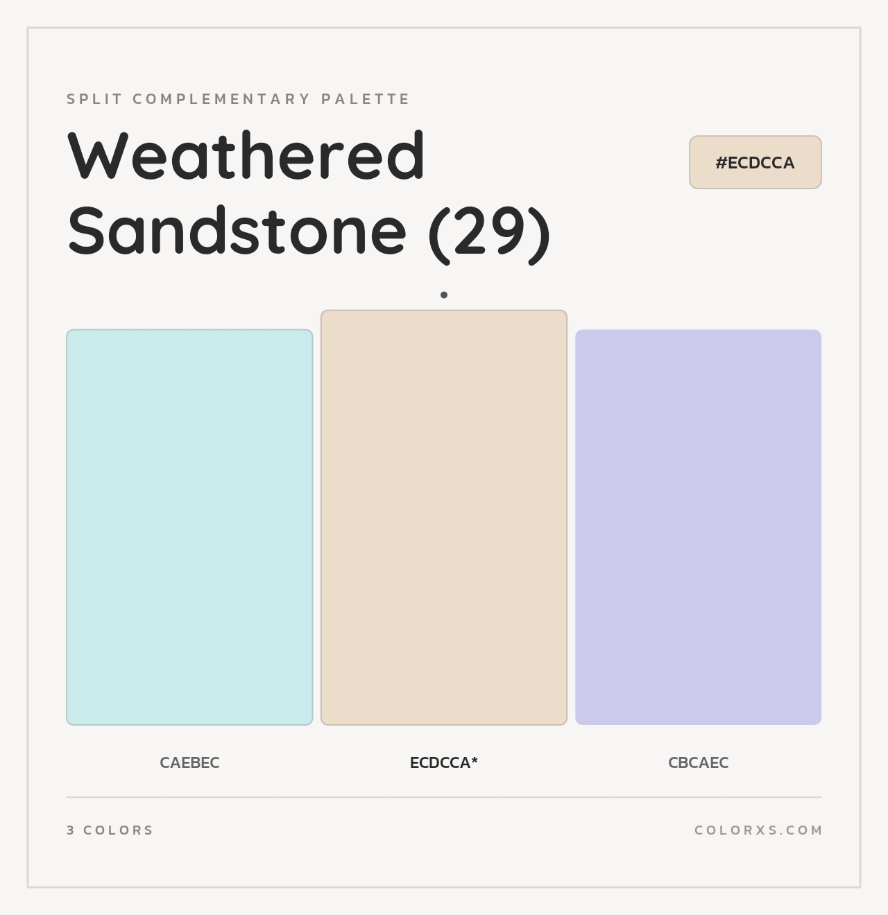 Weathered Sandstone (29) - Split-Complementary Color Palette