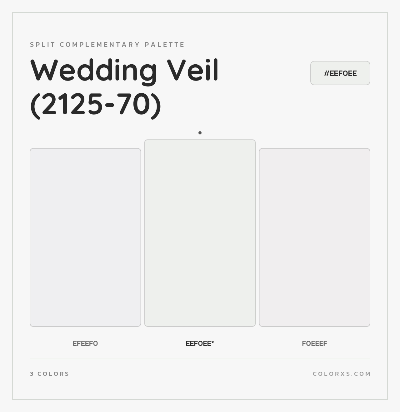 Wedding Veil (2125-70) - Split-Complementary Color Palette