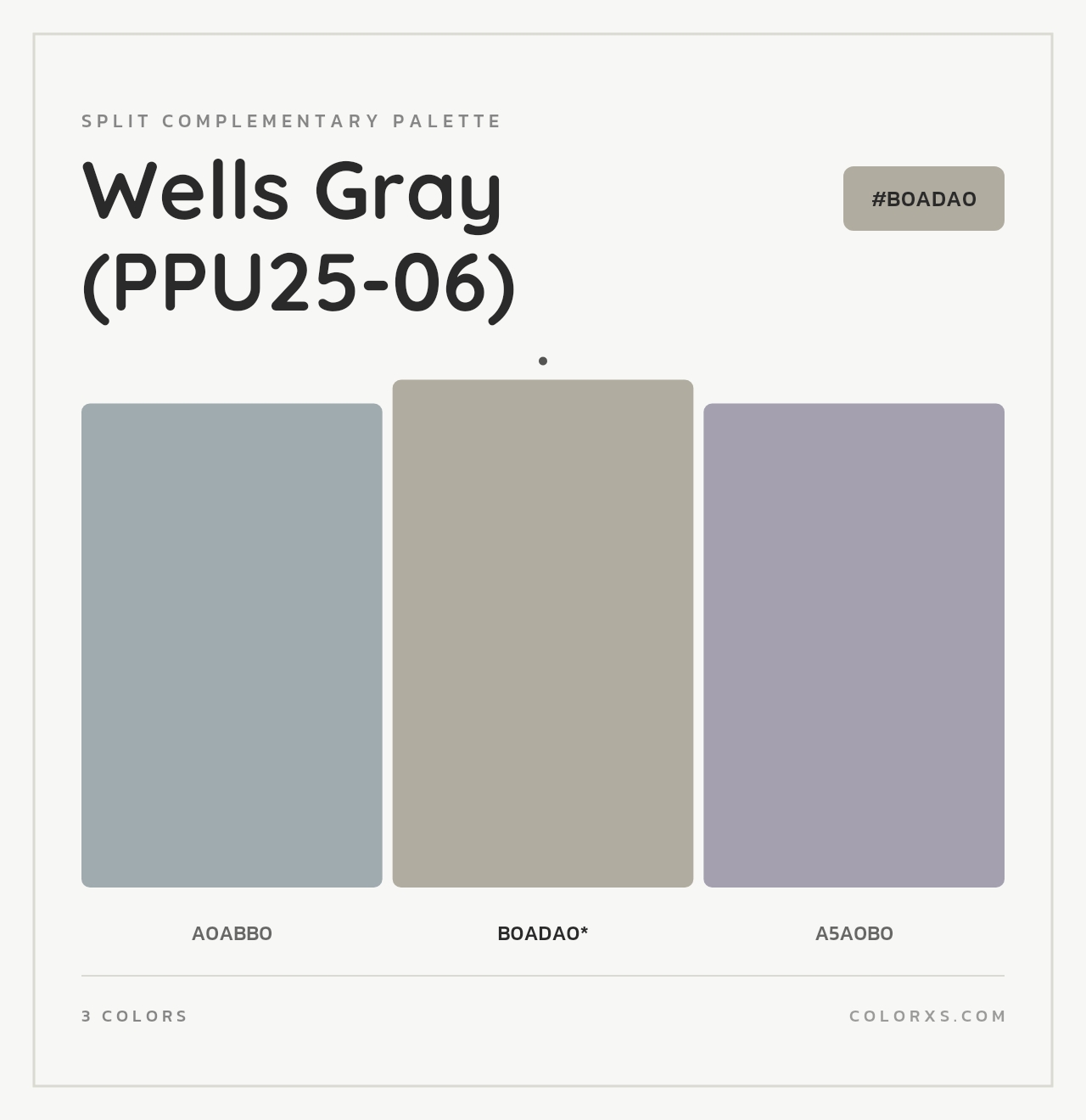 Wells Gray (PPU25-06) - Split-Complementary Color Palette