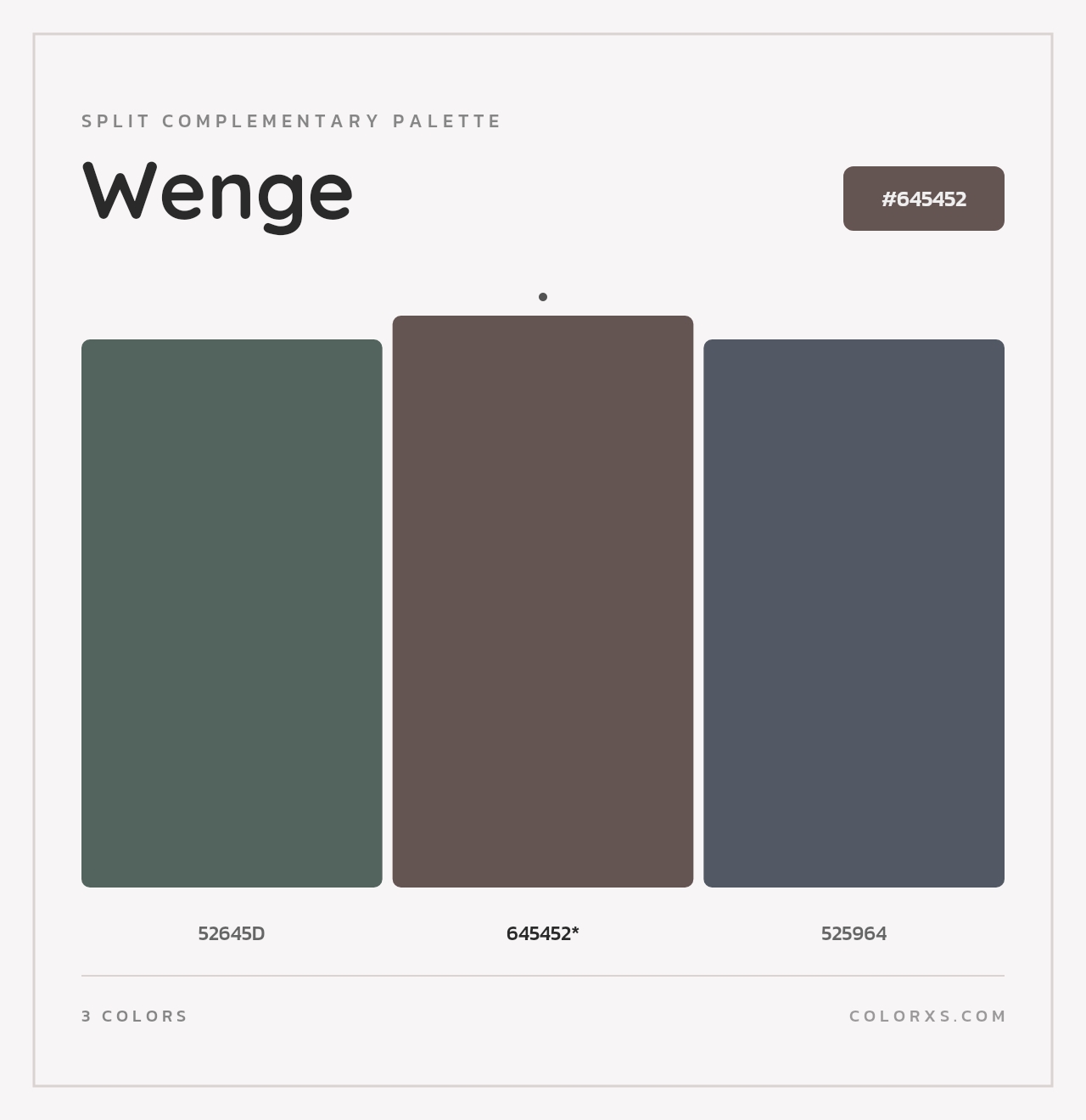 Wenge - Split-Complementary Color Palette