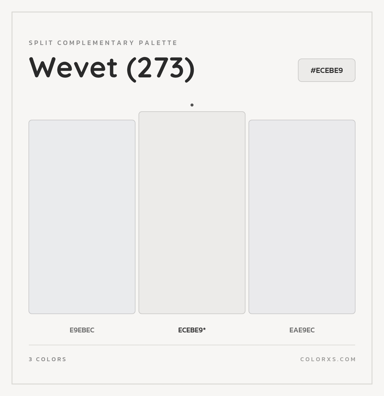 Wevet (273) - Split-Complementary Color Palette