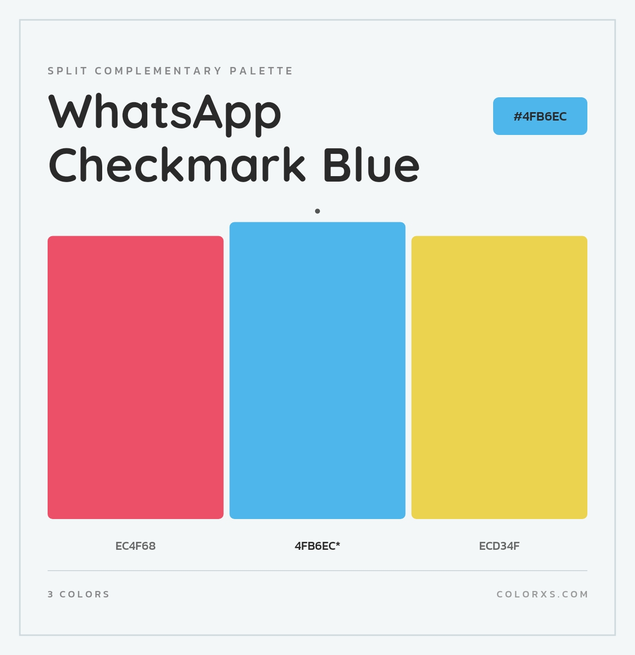 WhatsApp Checkmark Blue - Split-Complementary Color Palette