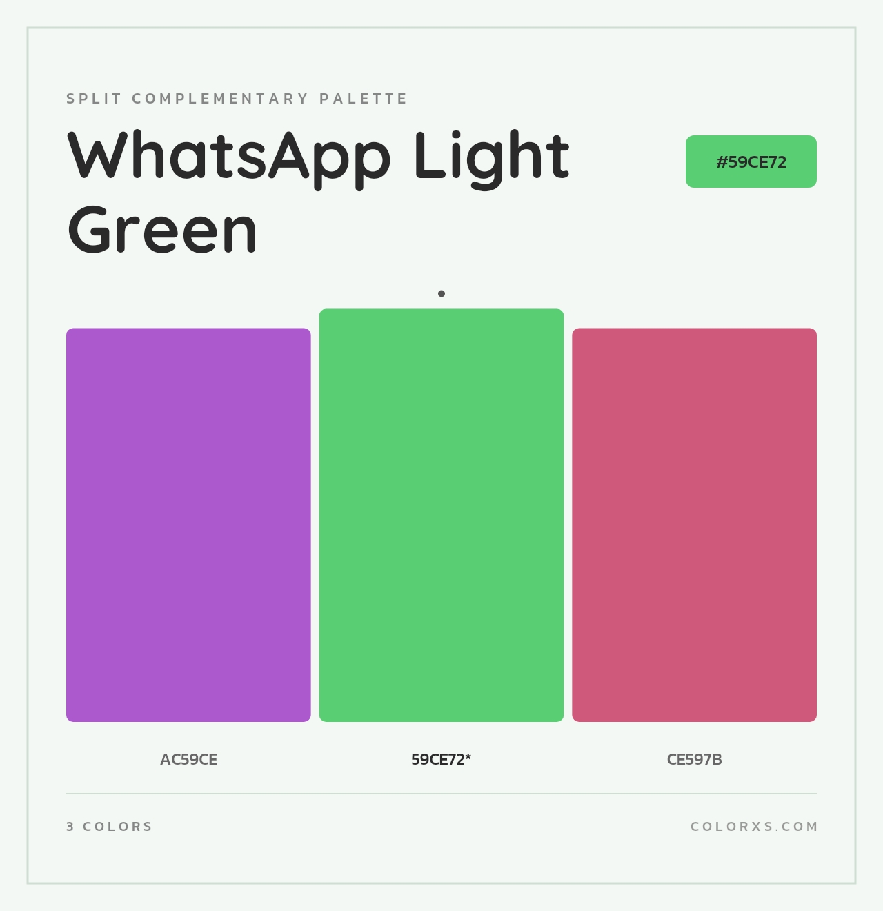 WhatsApp Light Green - Split-Complementary Color Palette