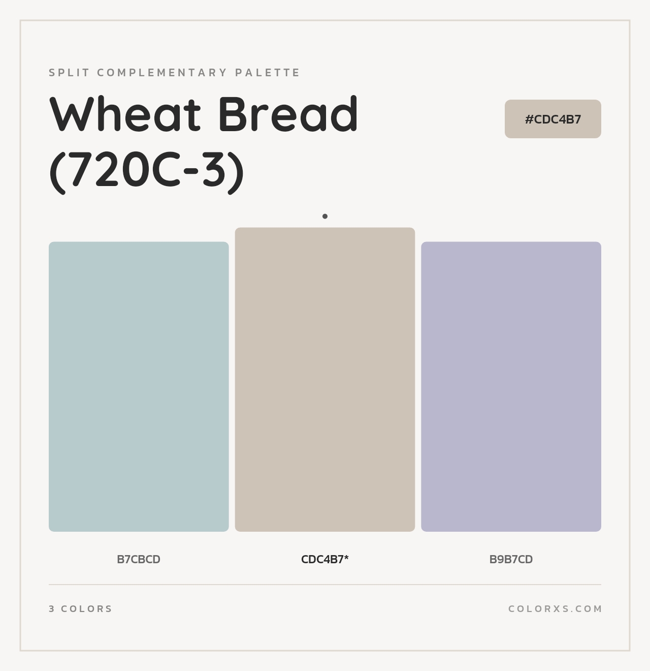 Wheat Bread (720C-3) - Split-Complementary Color Palette