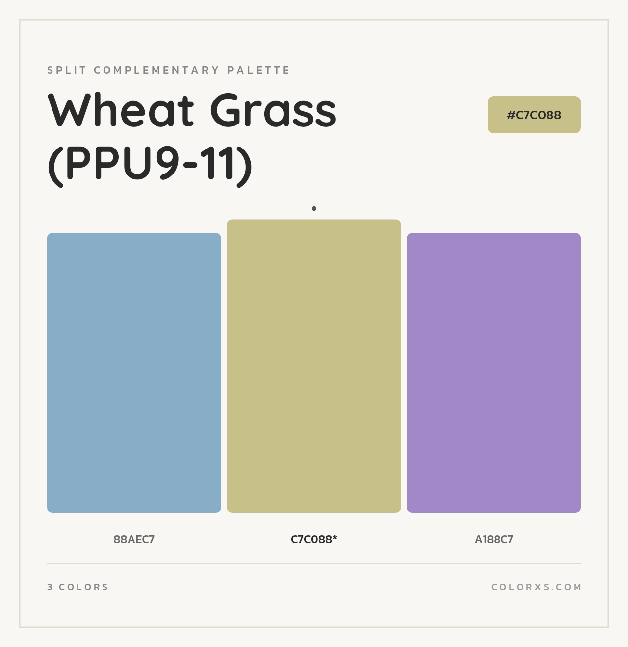 Wheat Grass (PPU9-11) - Split-Complementary Color Palette