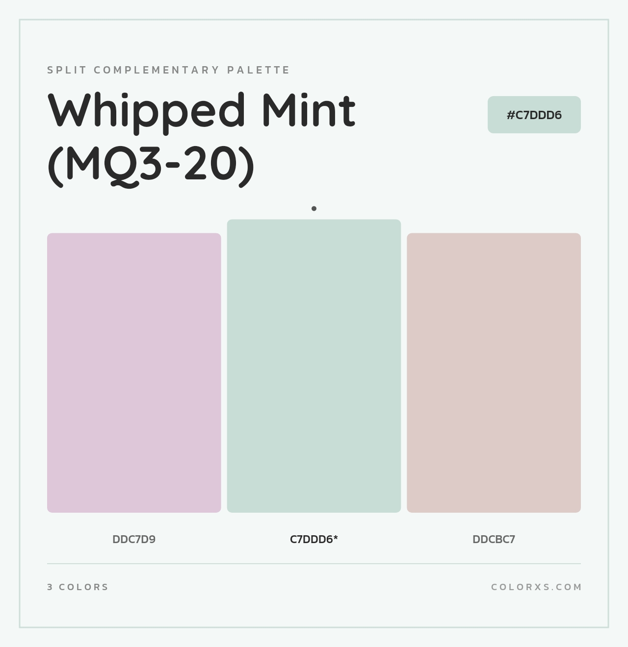 Whipped Mint (MQ3-20) - Split-Complementary Color Palette