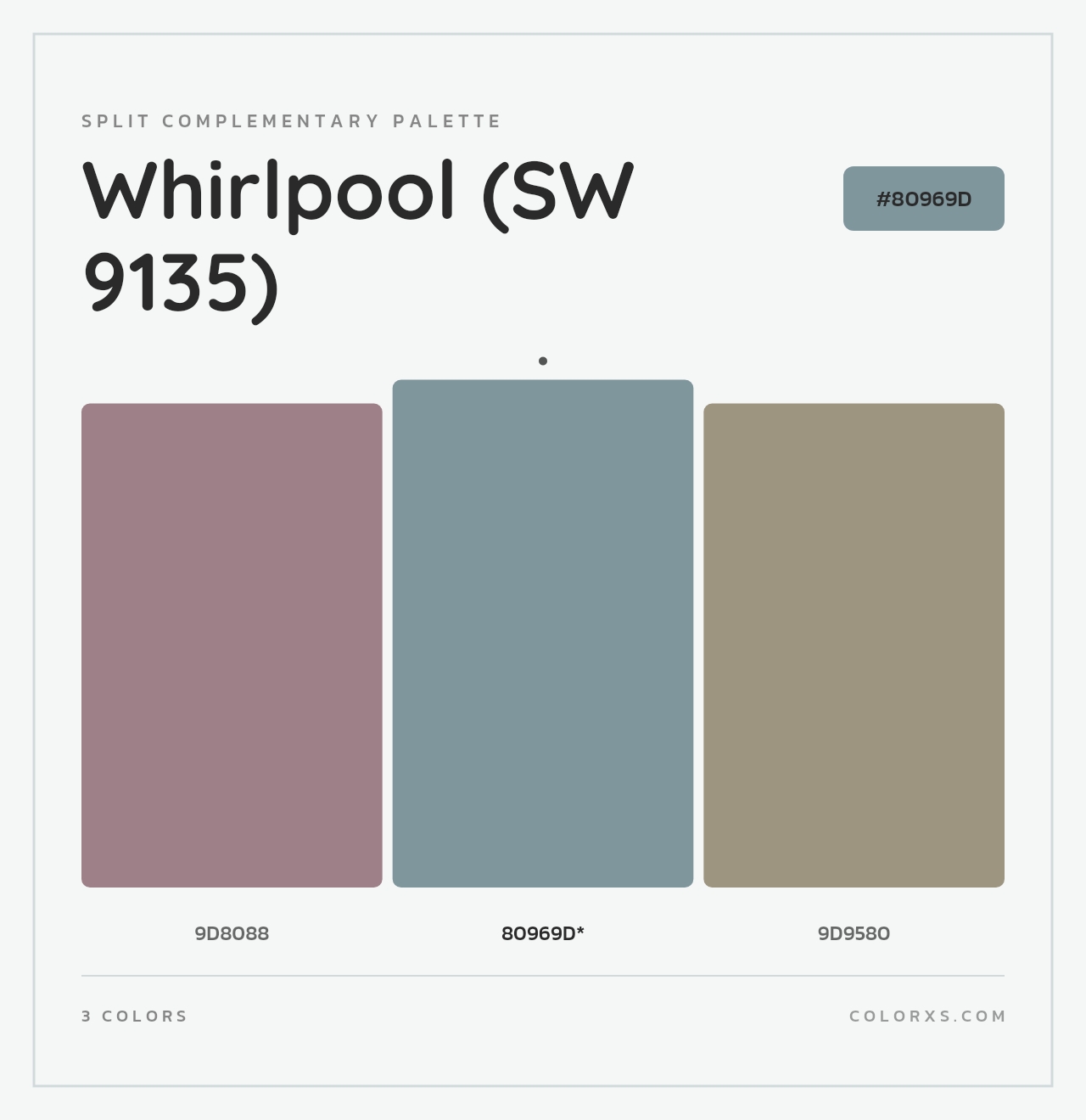 Whirlpool (SW 9135) - Split-Complementary Color Palette