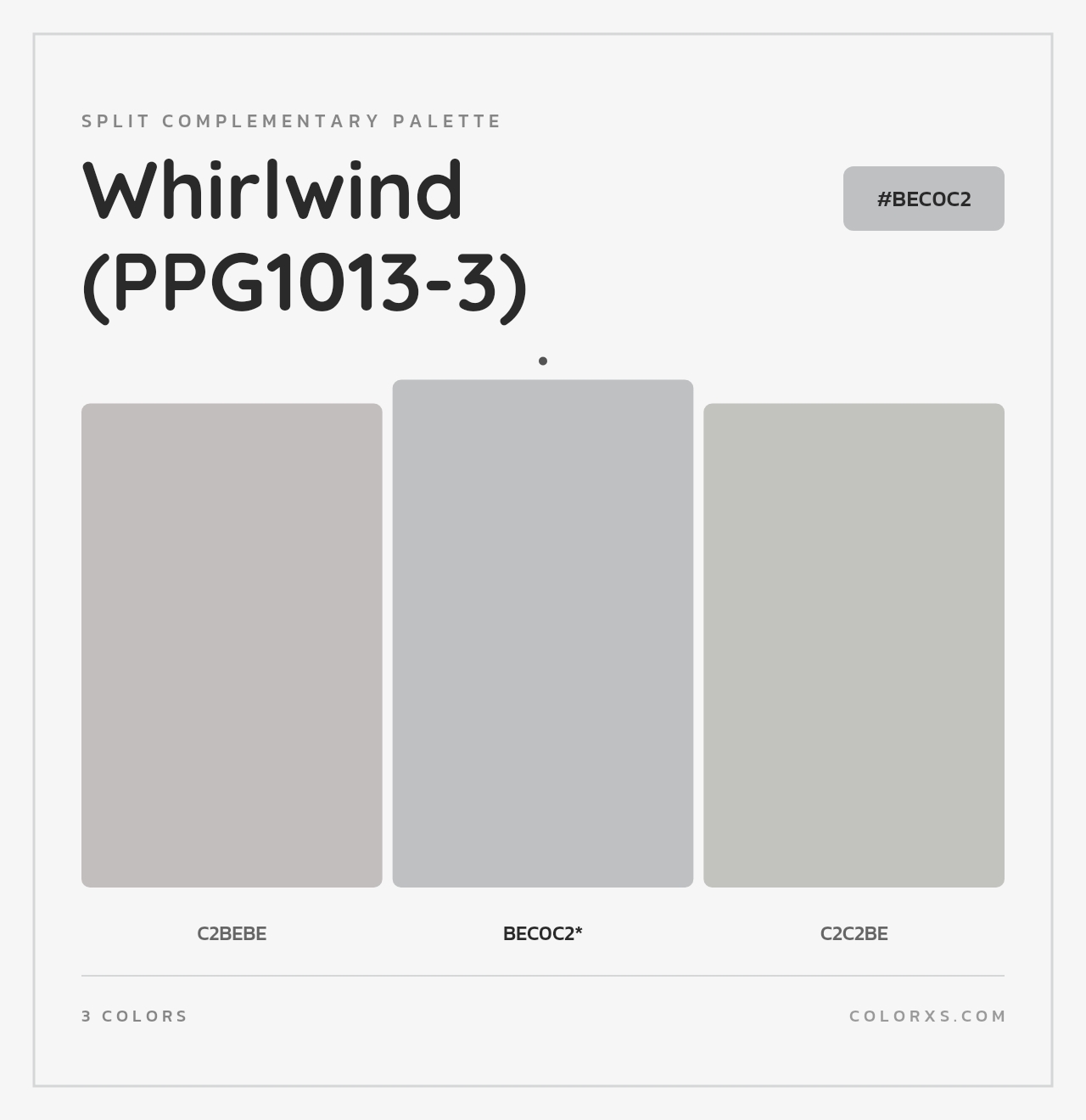Whirlwind (PPG1013-3) - Split-Complementary Color Palette